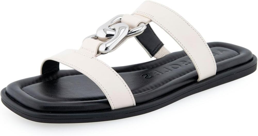 New in Box Aerosoles Women's Boston Slide Sandal, Eggnog Leather, 9.5M NIB